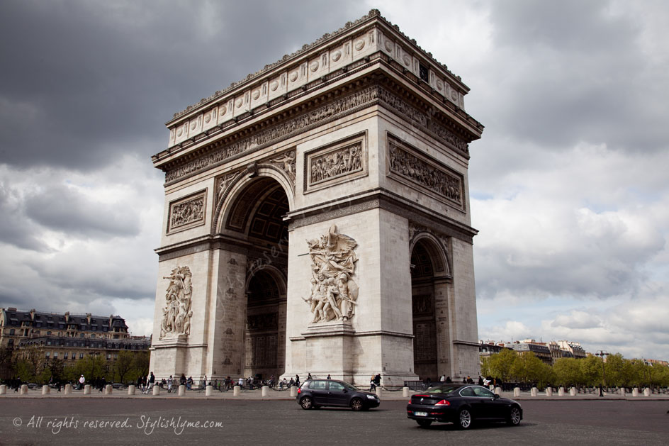 Le arc de triomphe, Paris France