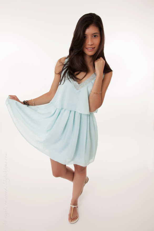 Stylishlyme - Sheer Pastel Dress
