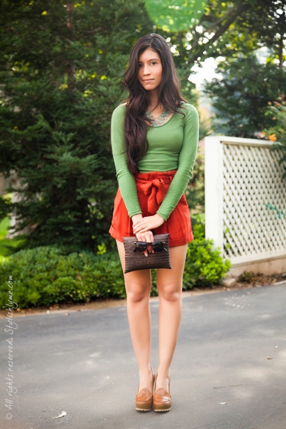 Fall Colors and High Heeled Loafers