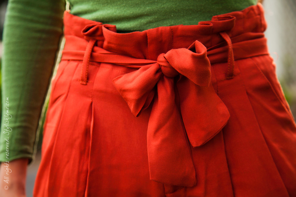 Stylishlyme Red Fall Shorts