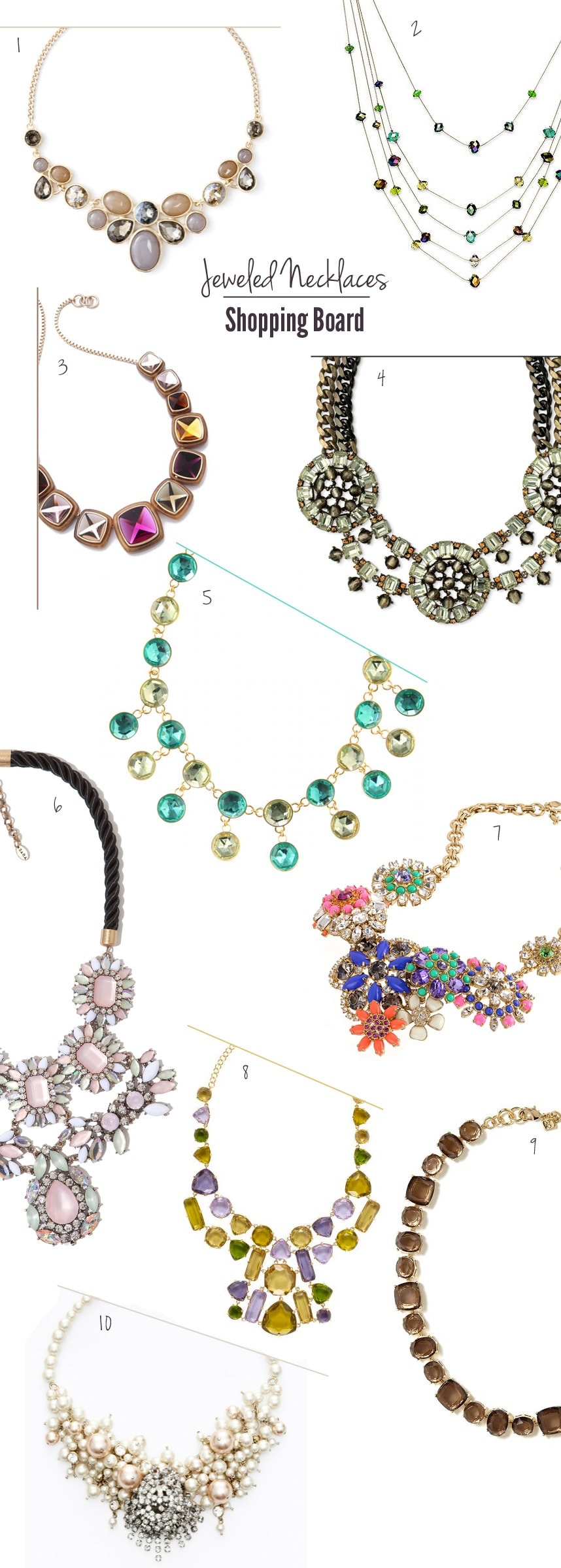 10 Jeweled Necklaces to Make a Statement