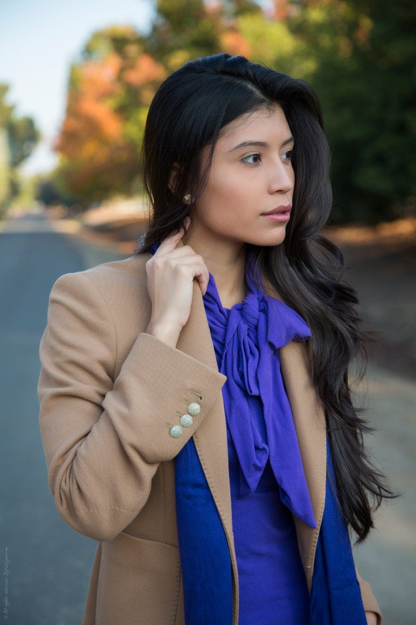 A Fall Outfit - Tweed and Purple