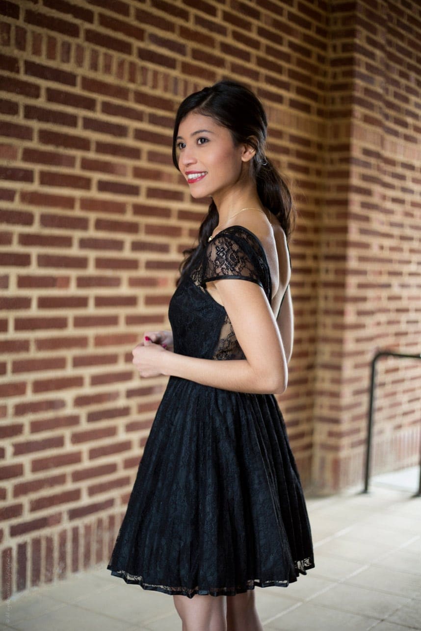 pretty black lace dress