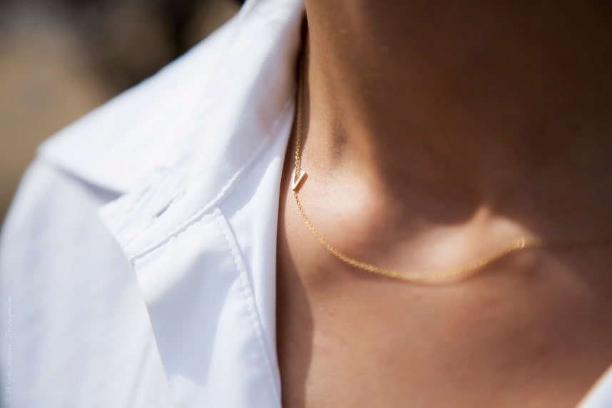 Stylishlyme - Monogrammed Gold Necklace