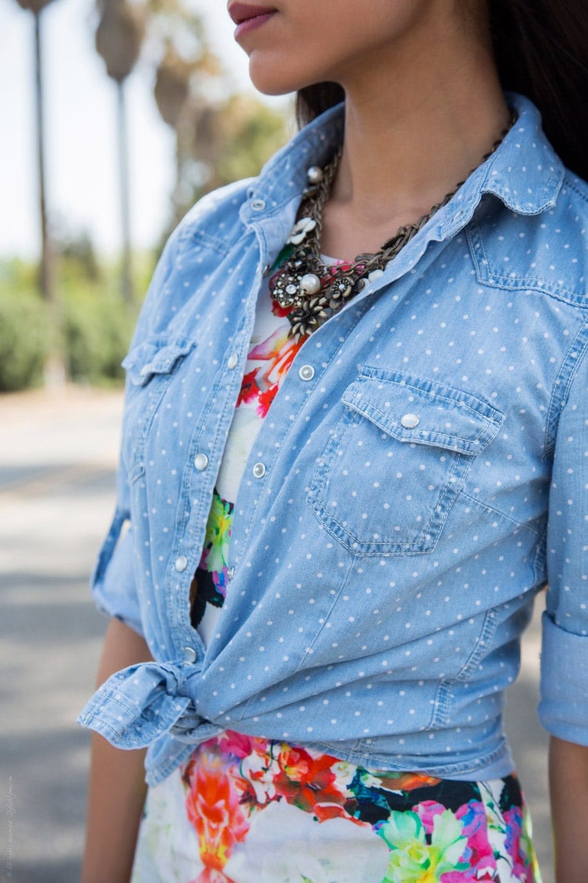 How To Wear A Chambray Top With A Spring Dress 3715