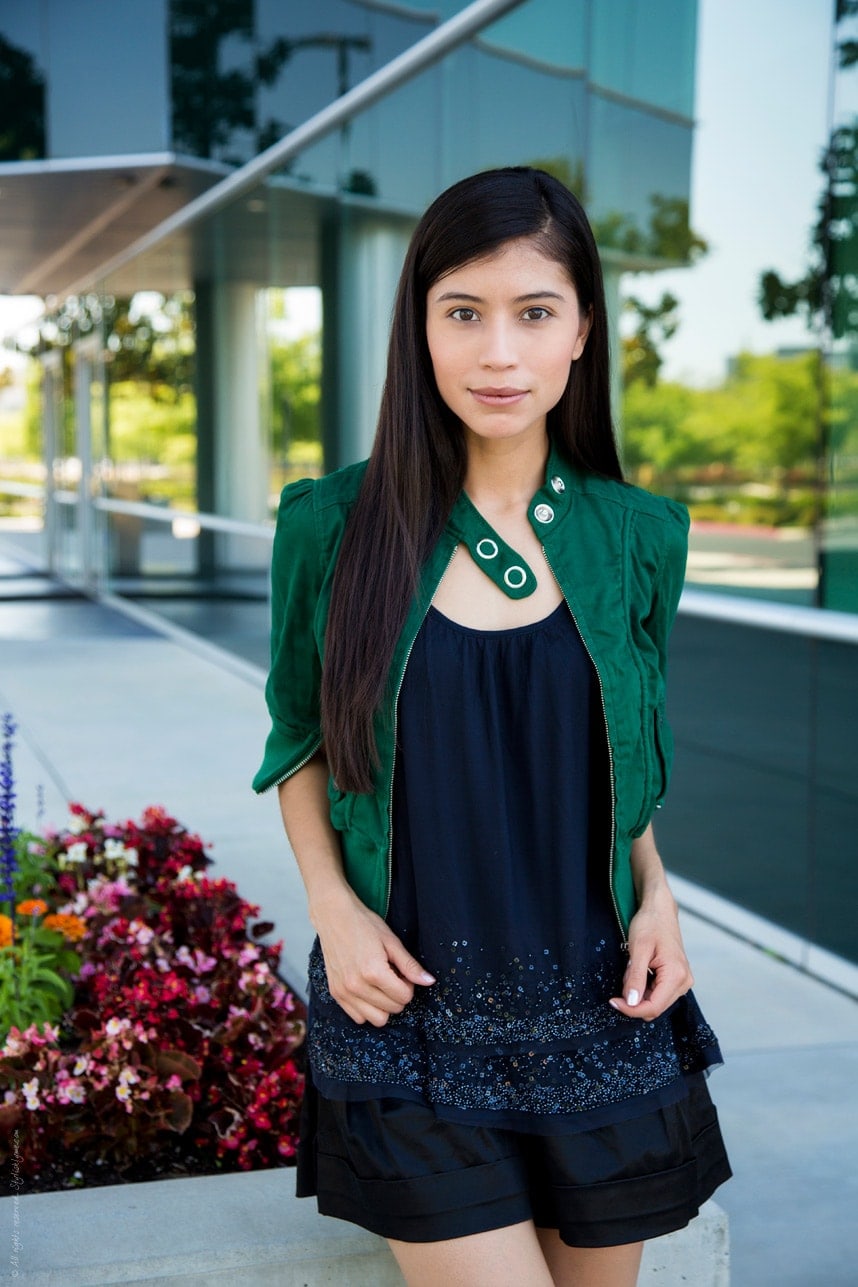 fashion blogger stylishlyme - Green black summer outfit