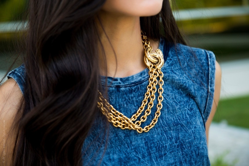 Stylishlyme - Quilted Chanel Necklace