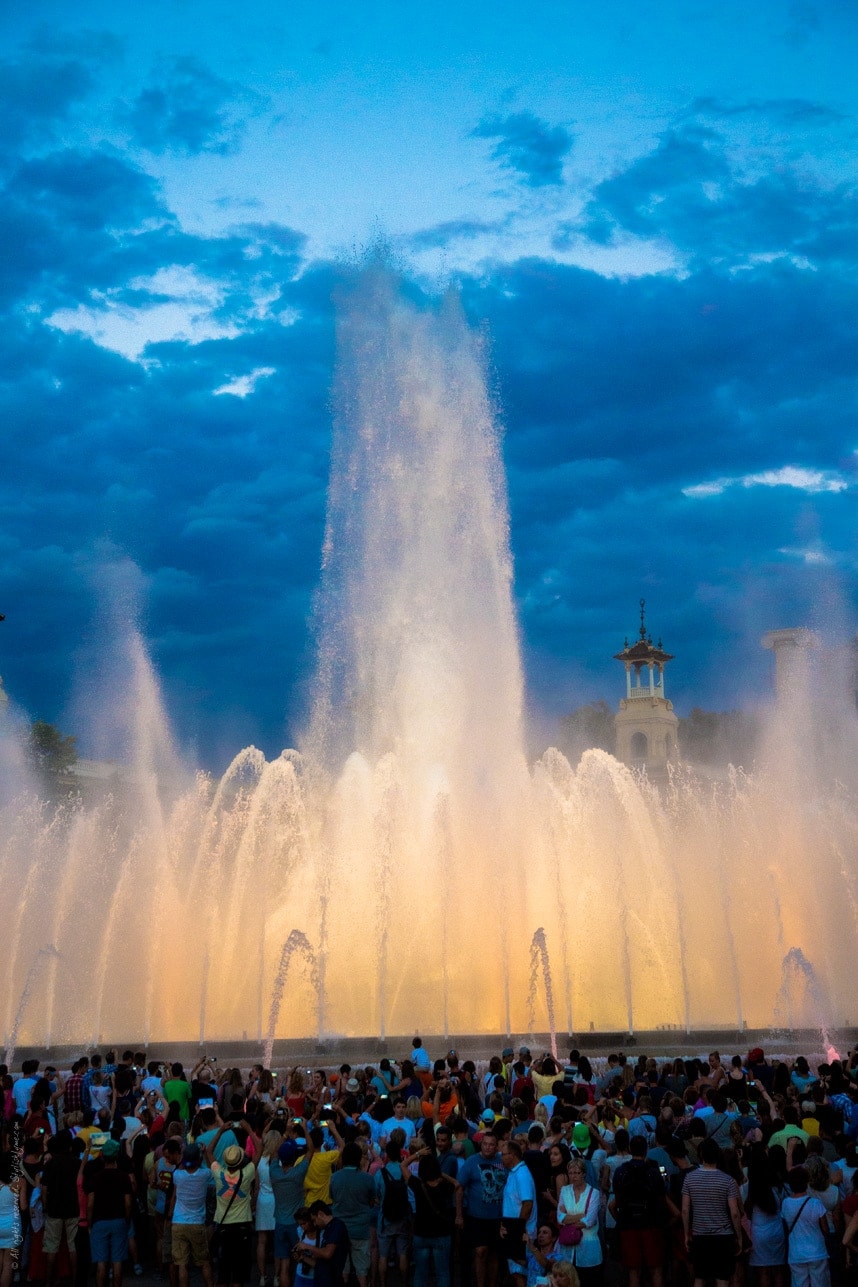 Magical Fountains Dusk - Barcelona, Spain