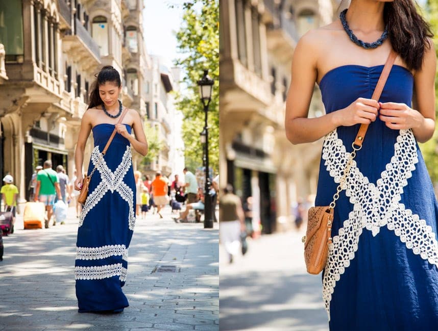 Summer Blue Lace Dress - Stylishlyme