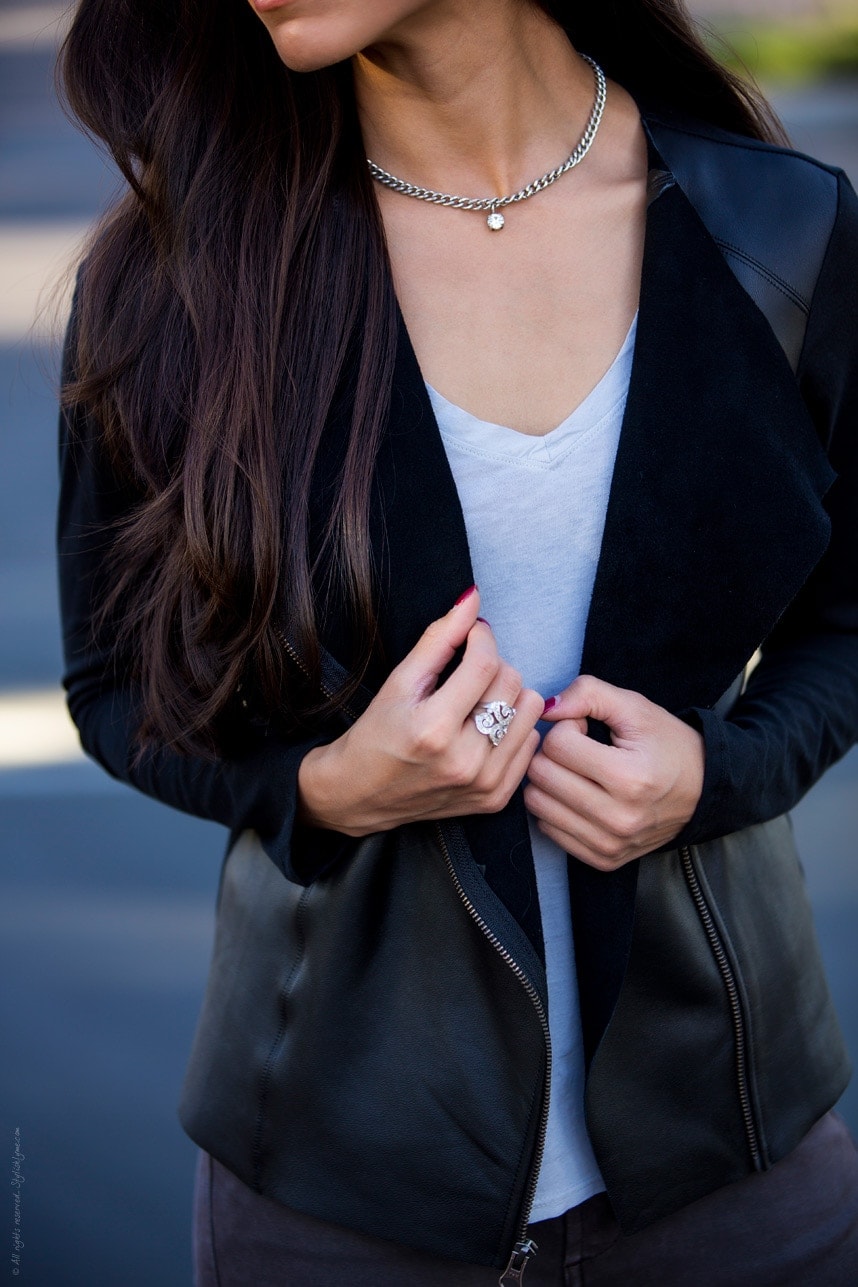 black and silver outfit details - Stylishlyme