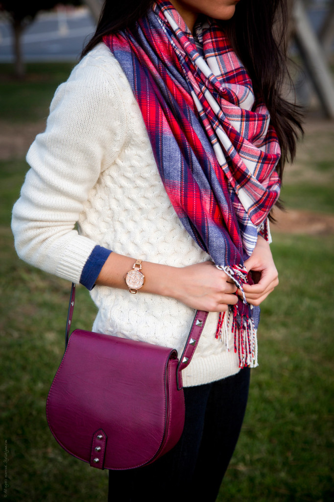 A Plaid Scarf Fall Outfit