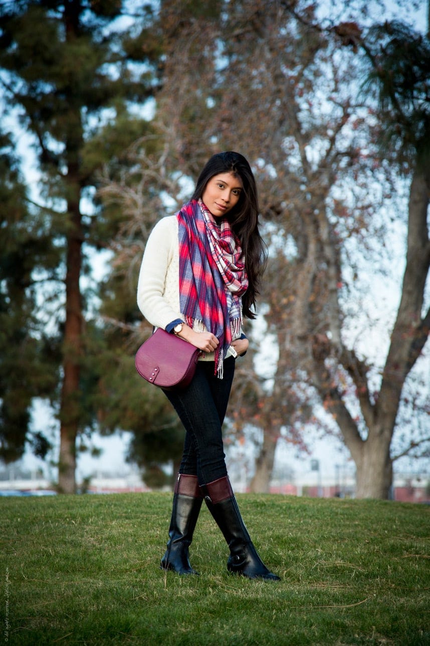 A Plaid Scarf Fall Outfit