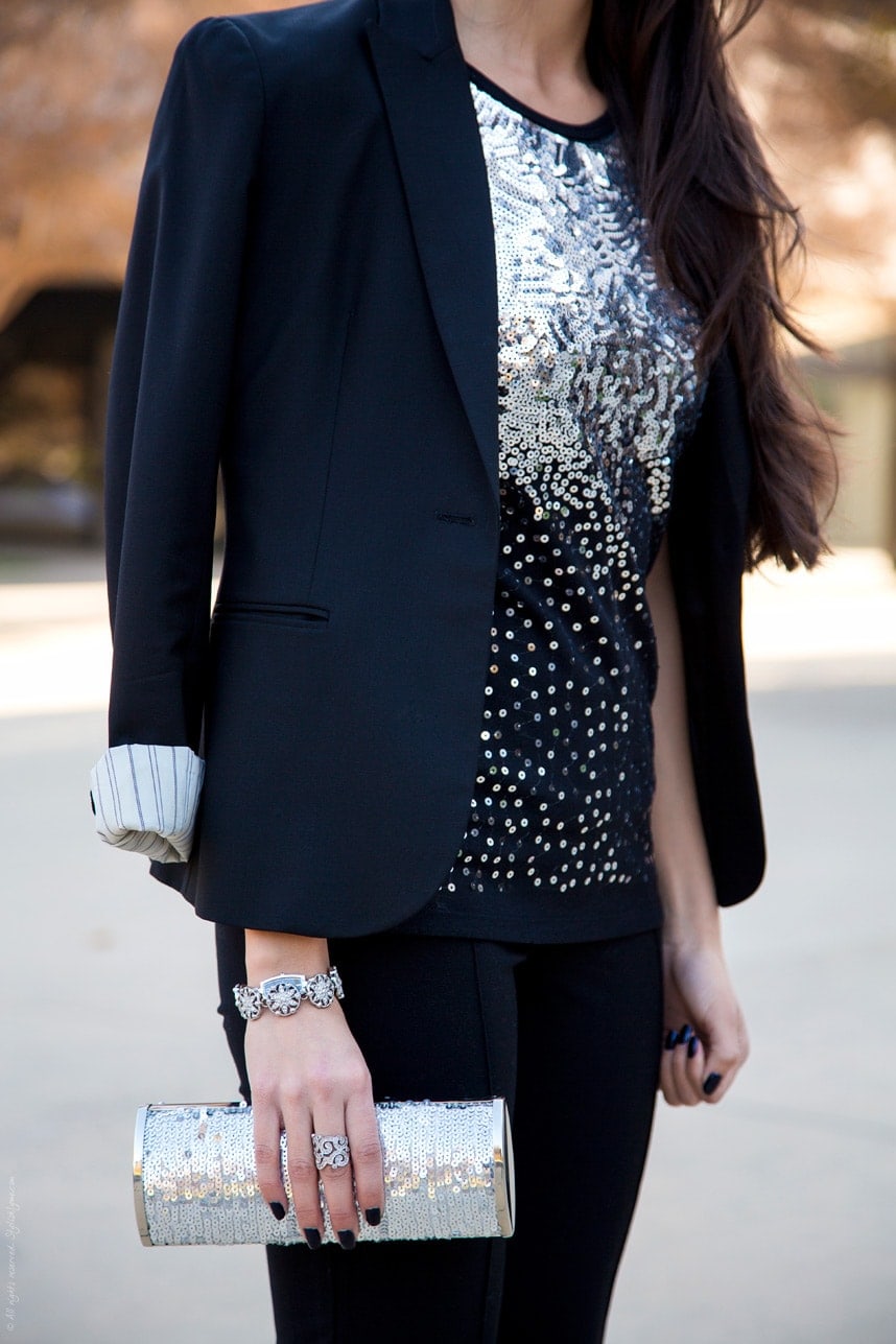 black silver outfit - Stylishlyme