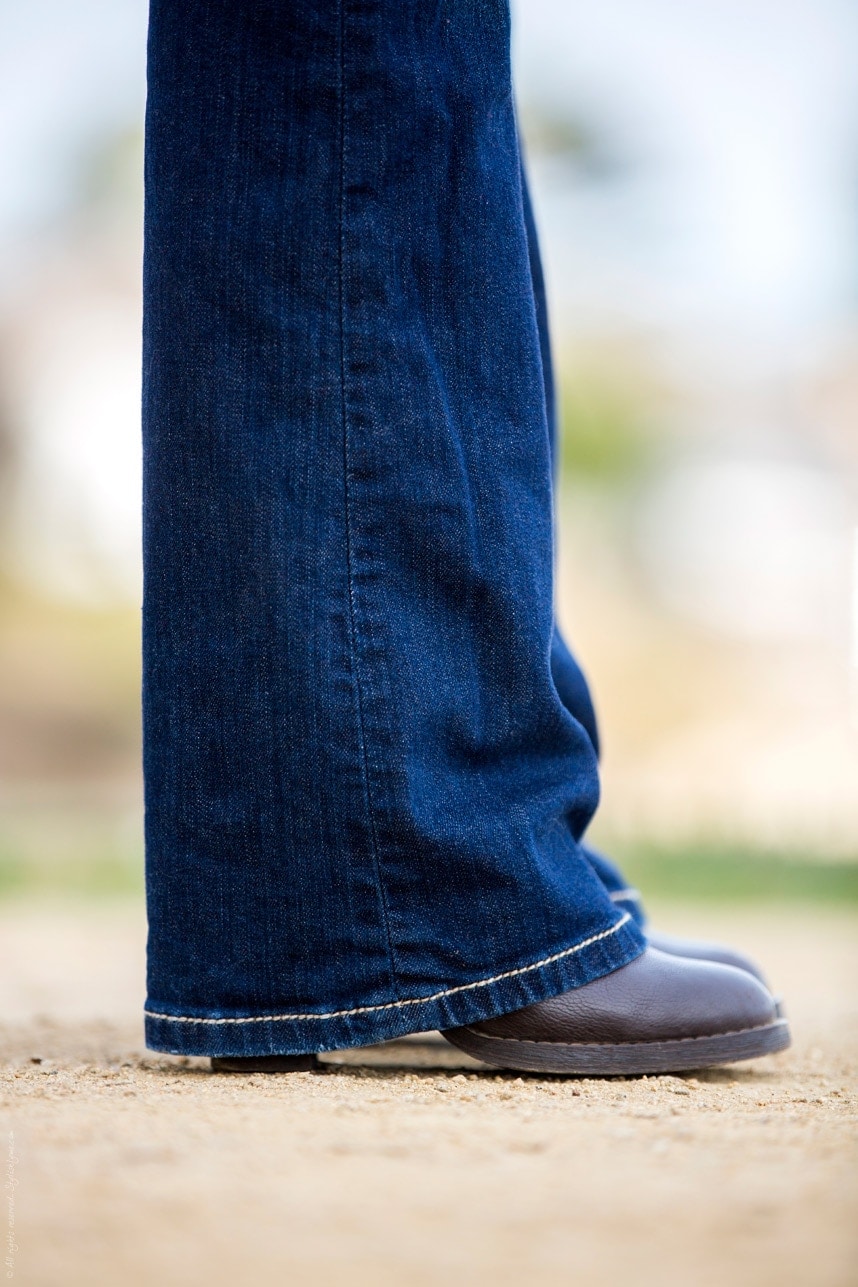 Boot Cut Jeans Worn with Boots - Stylishlyme