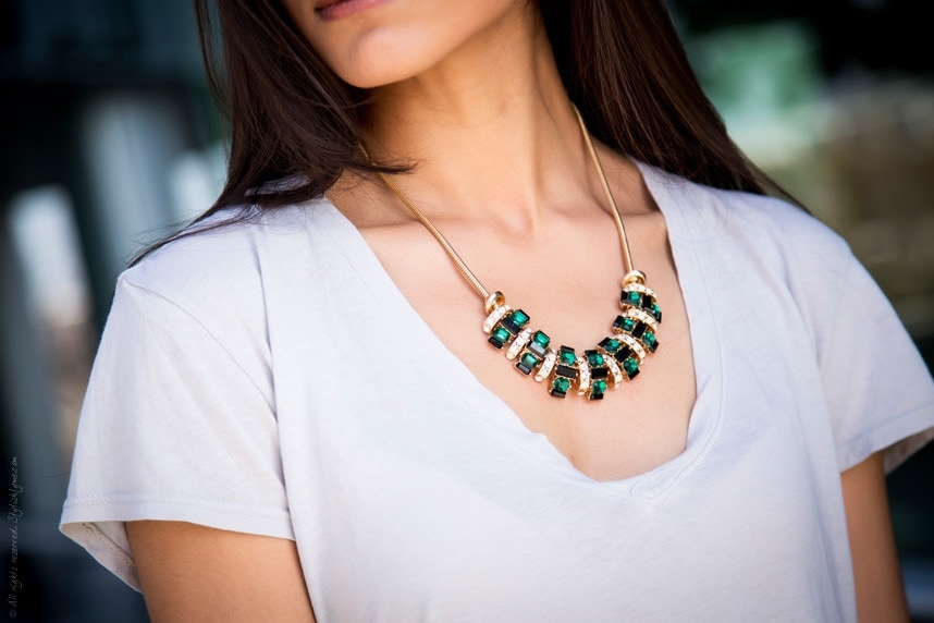 emerald necklace - Stylishlyme