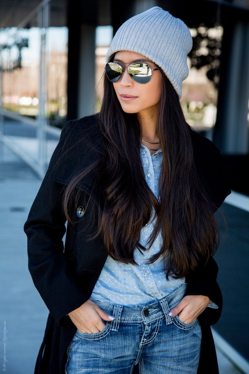 Beanie and Aviators Outfit - Stylishlyme