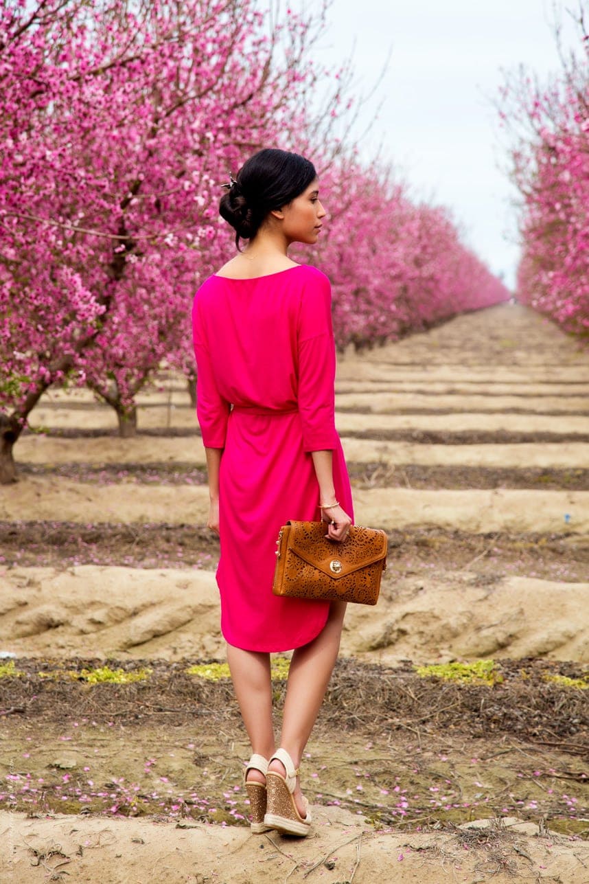 pink long sleeve dress - Stylishlyme.com