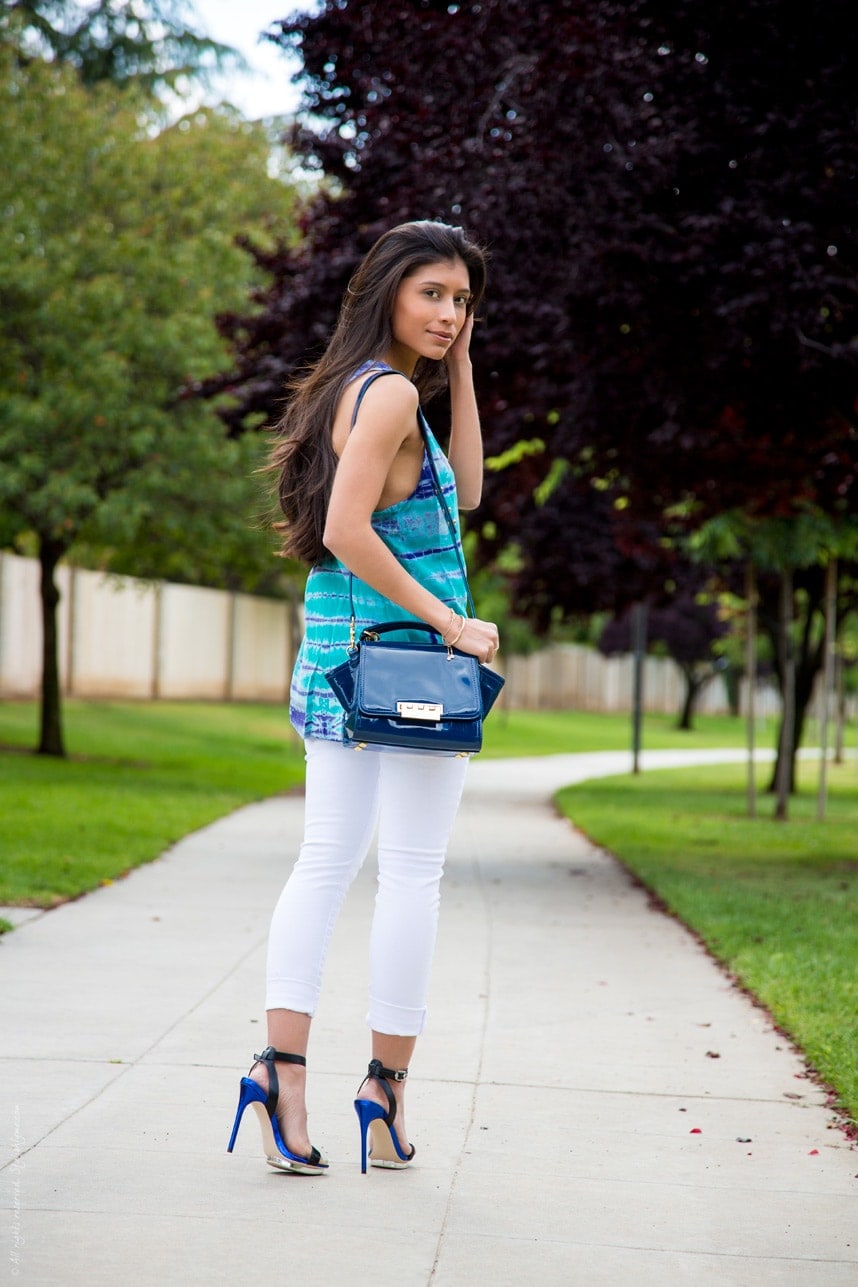 Spring Blue and White Outfit - Stylishlyme.com