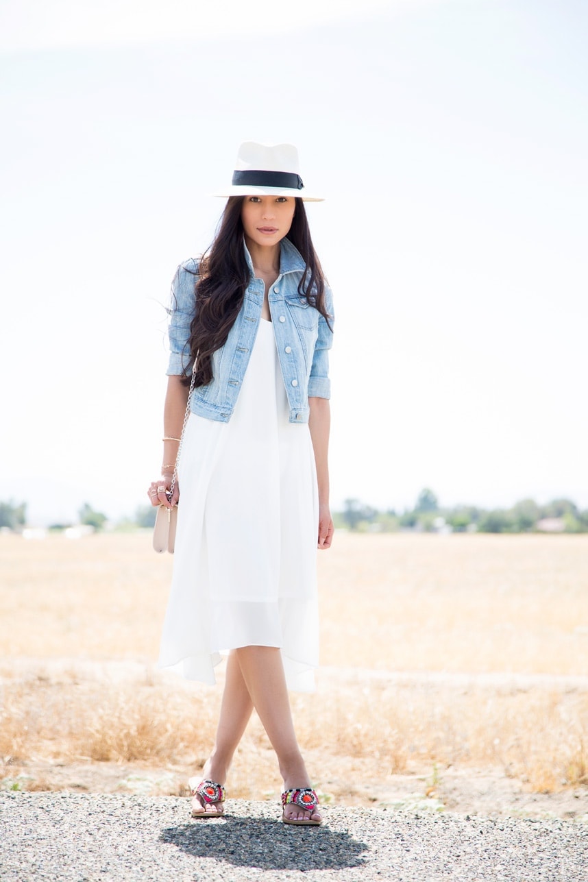 How to wear a flowy white dress for summer - Stylishlyme.com