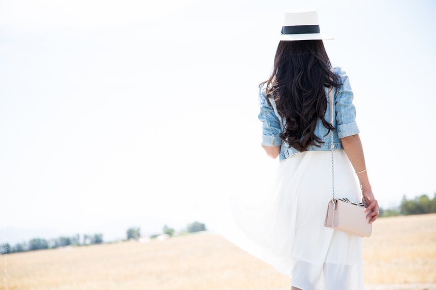 How to wear a long flowy white dress - stylishlyme.com