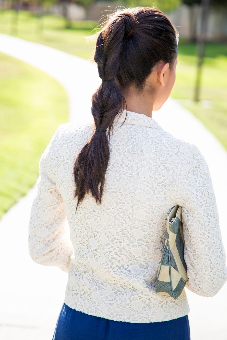 Easy Topsy tail ponytail - Visit Stylishlyme.com for more outfit photos and style tips
