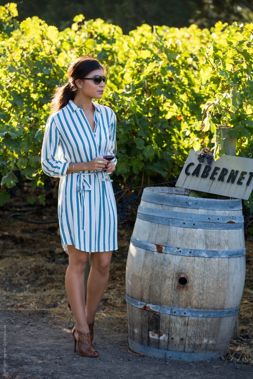 A gorgeous and Classy outfit to wear wine tasting - Visit Stylishlyme.com for more outfit inspiration and style tips