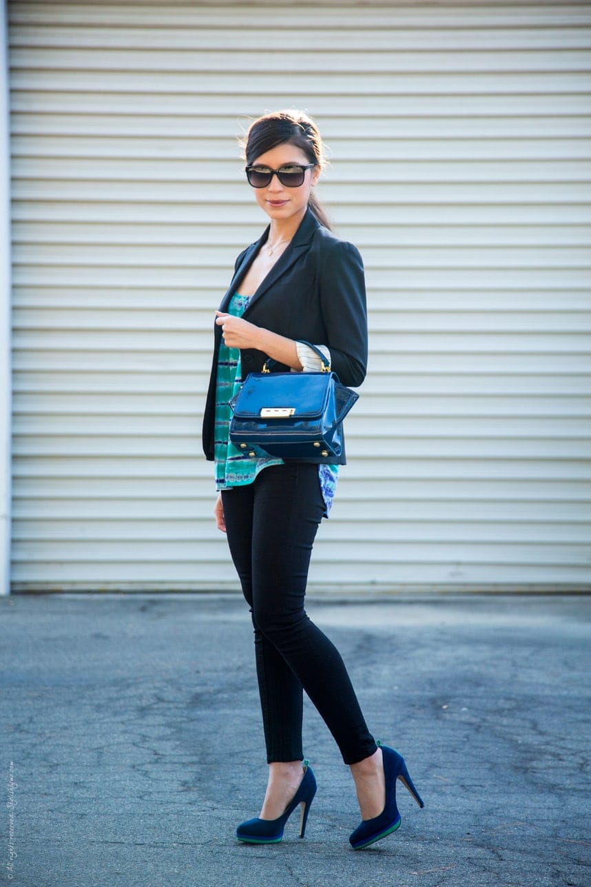 Black and blue office outfit  - Visit Stylishlyme.com for more outfit inspiration and style tips