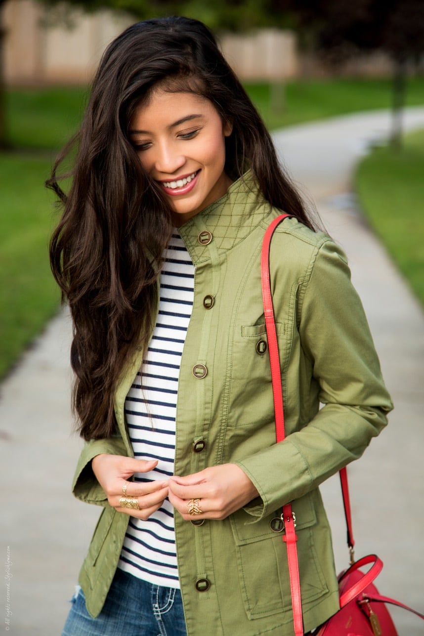 Green Military Jacket - Visit Stylishlyme.com for more outfit inspiration and style tips