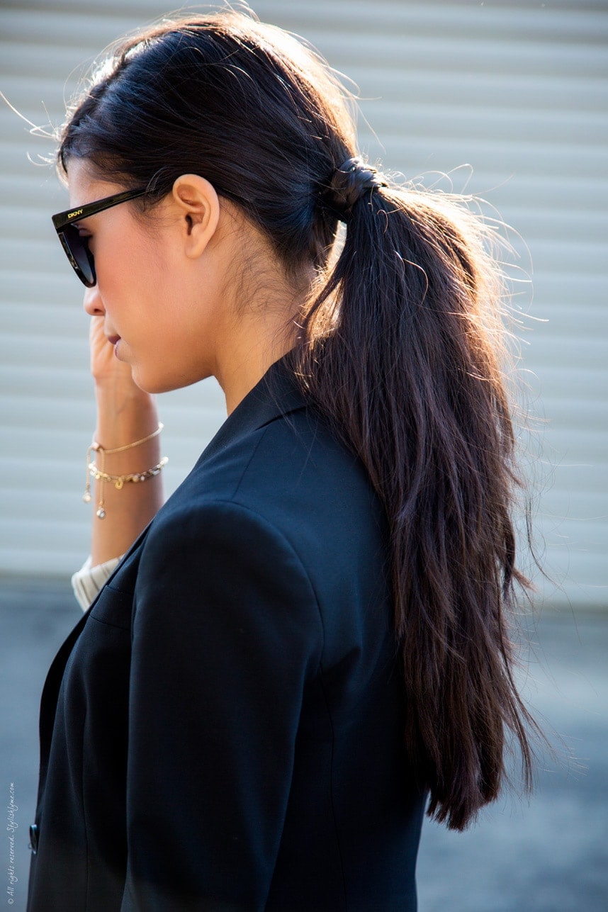 long messy ponytail  - Visit Stylishlyme.com for more outfit inspiration and style tips