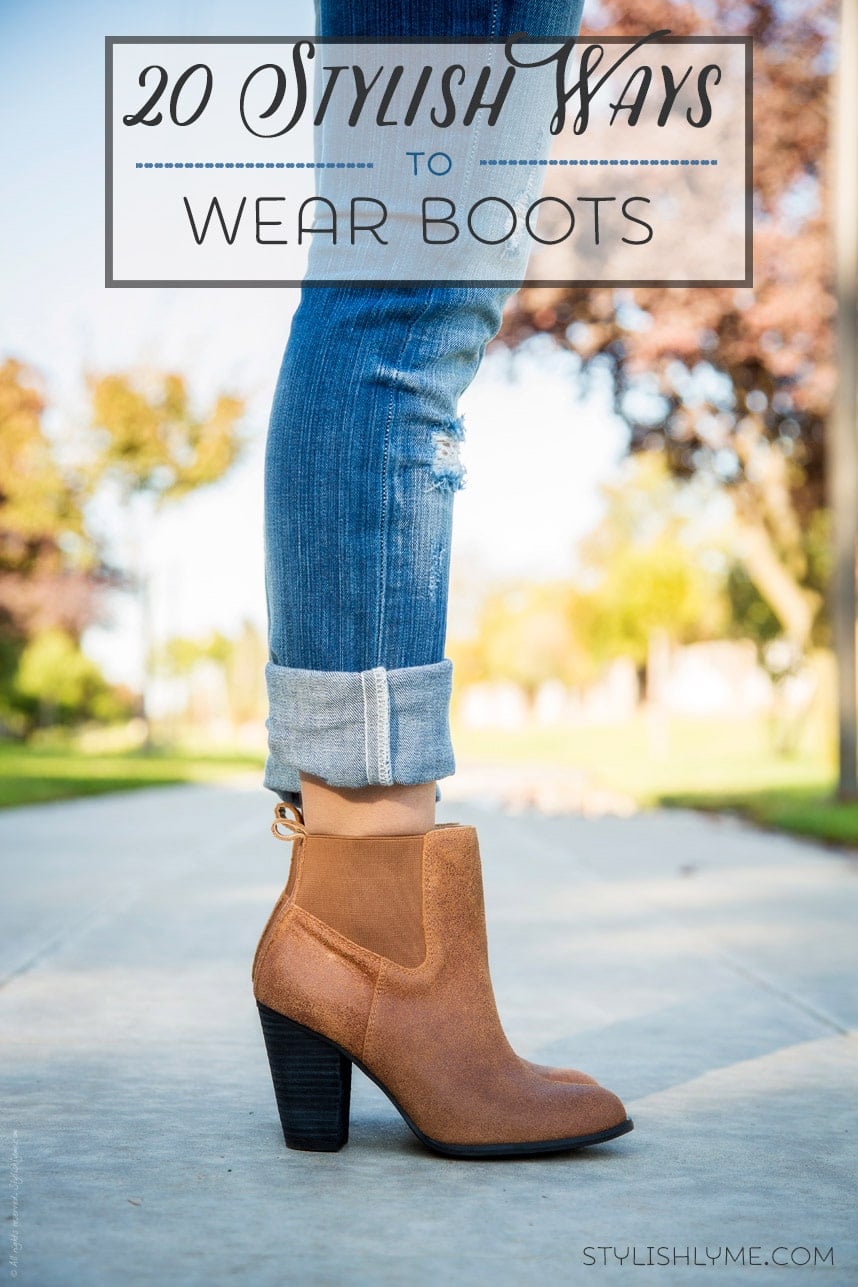 20 Stylish Ways to Wear Boots! Click to view all the different ways to wear boots throughout the year!