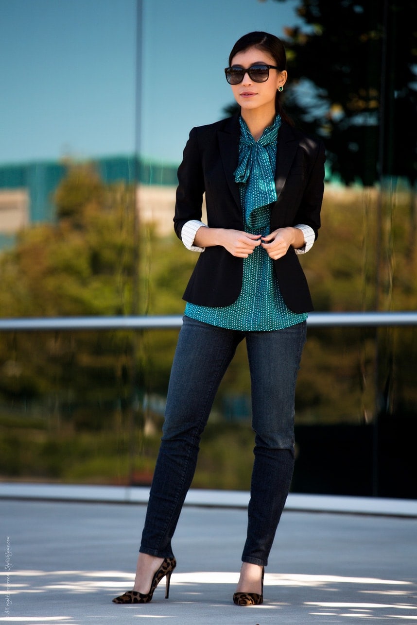 Wear jeans to the office for Casual Friday  - Visit Stylishlyme.com for more outfit inspiration and style tips