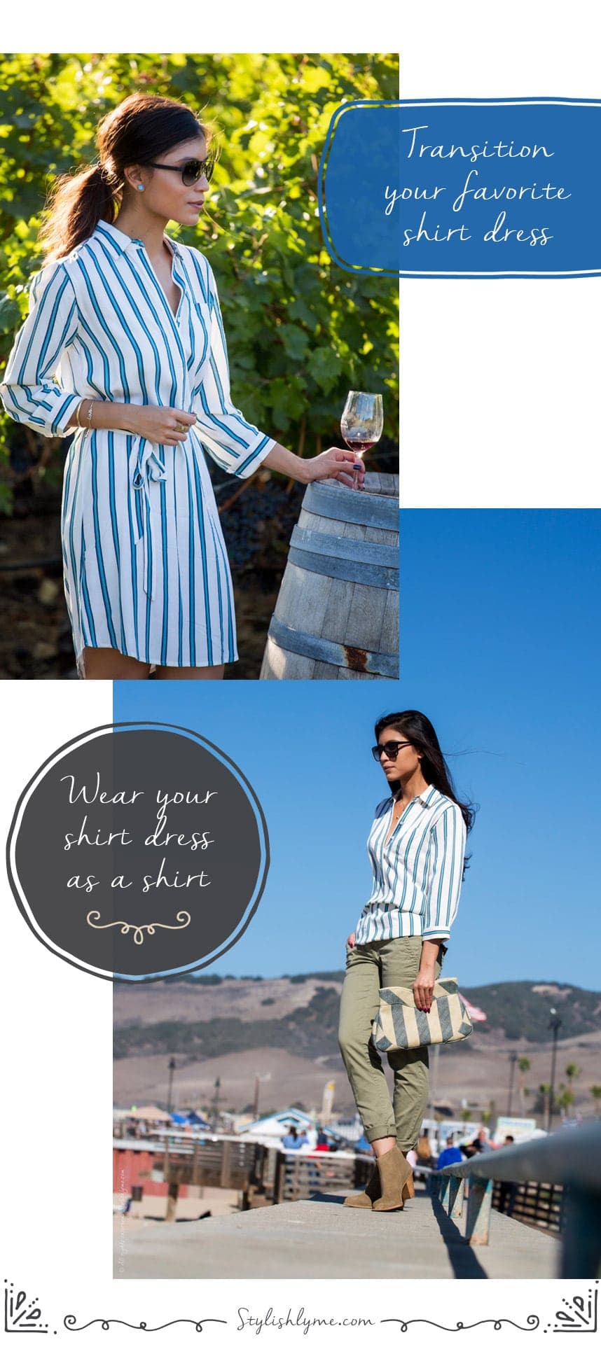 Wear your favorite shirt dress as a shirt - Visit Stylishlyme.com for more outfit inspiration and style tips