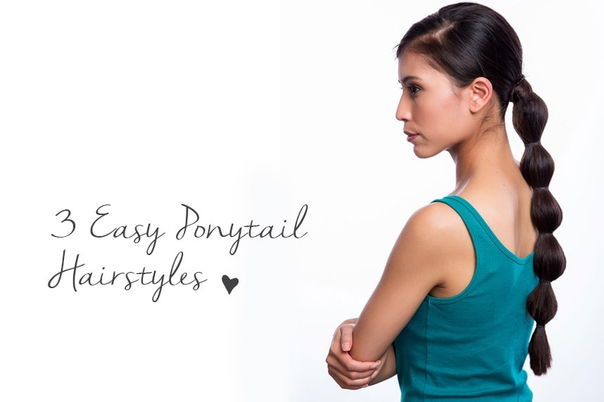 3 easy ponytail hairstyles on Stylishlyme.com