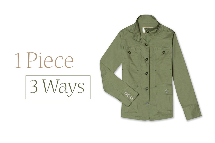 1 piece, 3 ways: The Essential Military Style Jacket - Stylishlyme.com