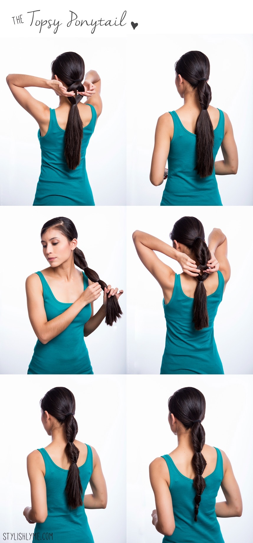 topsy ponytail hairstyle tutorial - Stylishlyme.com