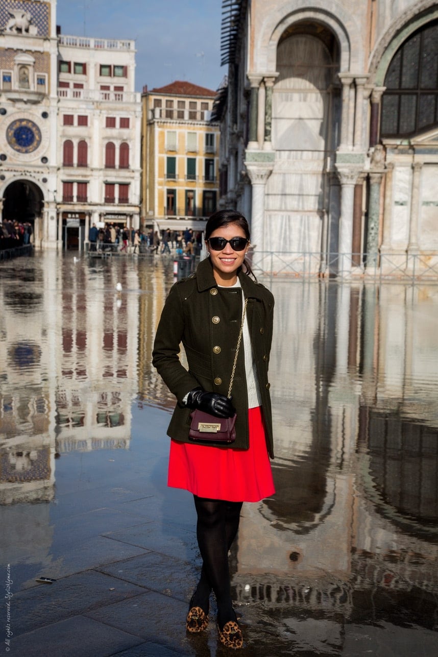 Flooding of St.Marks square in Venice - Visit Stylishlyme.com for more outfit inspiration and style tips