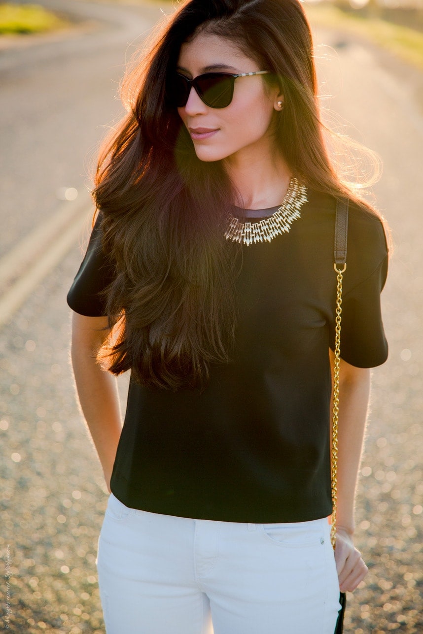 black white and gold outfit - Stylishlyme.com