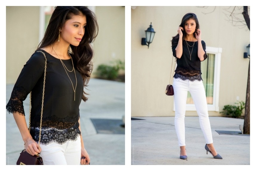 What to Wear with White Jeans - A Dressed Up Look