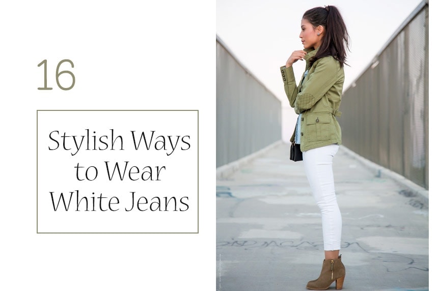 Stylish Ways to Wear White Jeans on stylishlyme.com