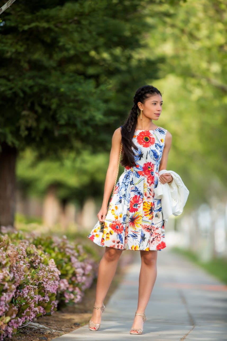 Pretty Floral Print Dress for Spring - Visit Stylishlyme.com for more outfit inspiration and style tips