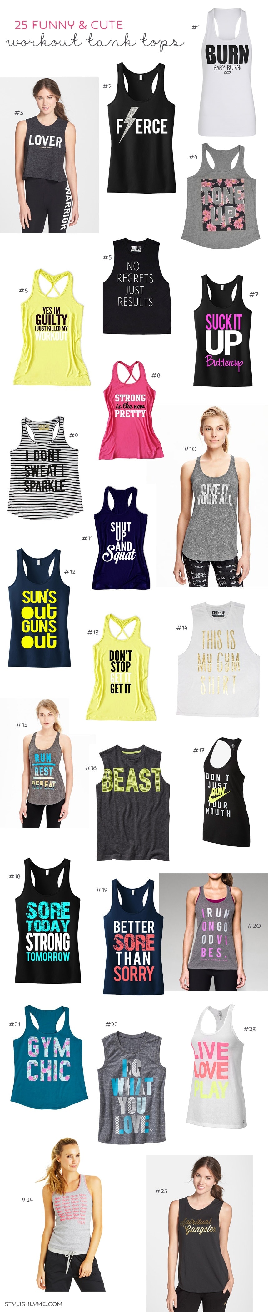 25 Funny and Cute Workout Tank Tops You'll Love!