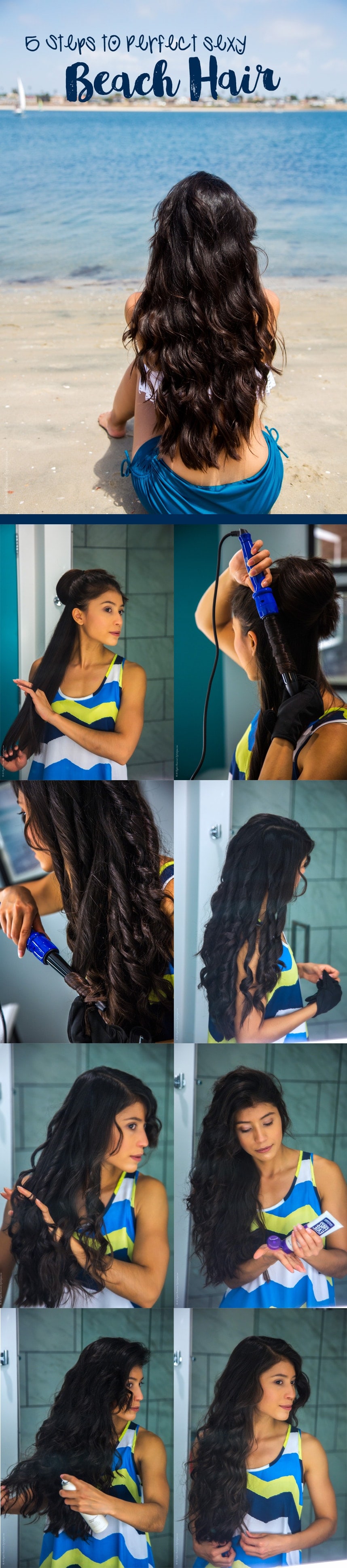 5 Steps to Perfect Sexy Beachy Wavy Hair - Visit Stylishlyme.com for the details