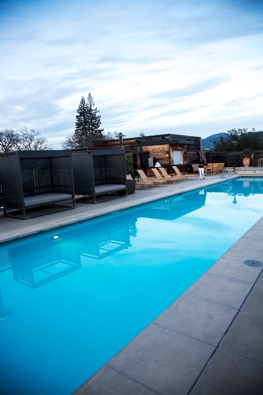 bardessono pool - visit stylishlyme.com to see more gorgeous photos of Bardessono a luxury hotel in Napa Valley