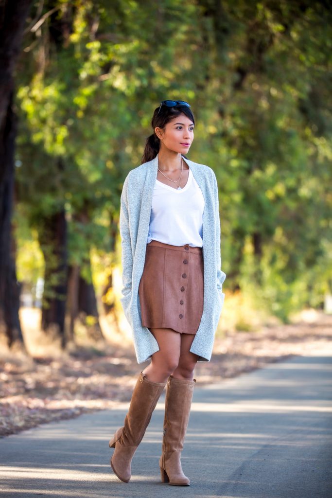 how to wear knee high boots with skirts - Love these outfit ideas and style tips on how to wear knee high boots