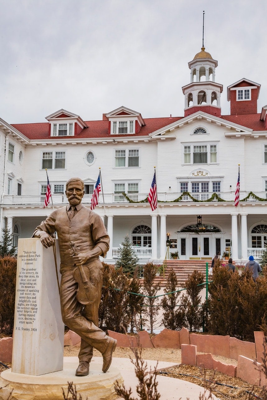 The Stanley Hotel in Estes Park -Visit Stylishlyme.com to view Visiting Rocky Mountain National Park in the Winter
