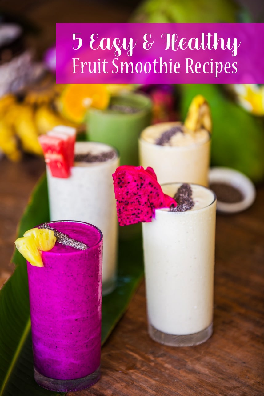 fruit smoothie recipes - 5 Easy & Healthy Fruit Smoothie Recipes 