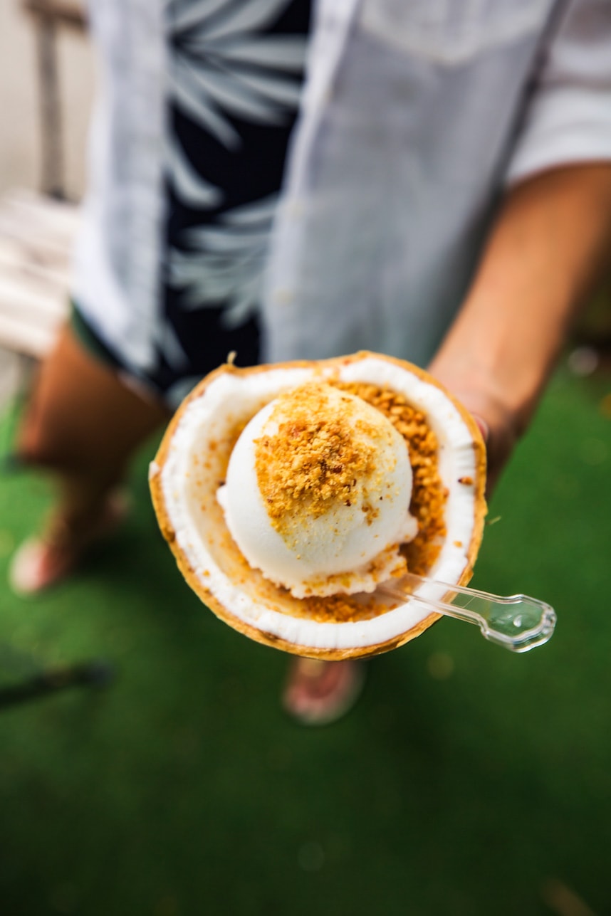 Coconut Ice Cream at Sentosa Island - 7 Things You Can’t Miss at Sentosa Island
