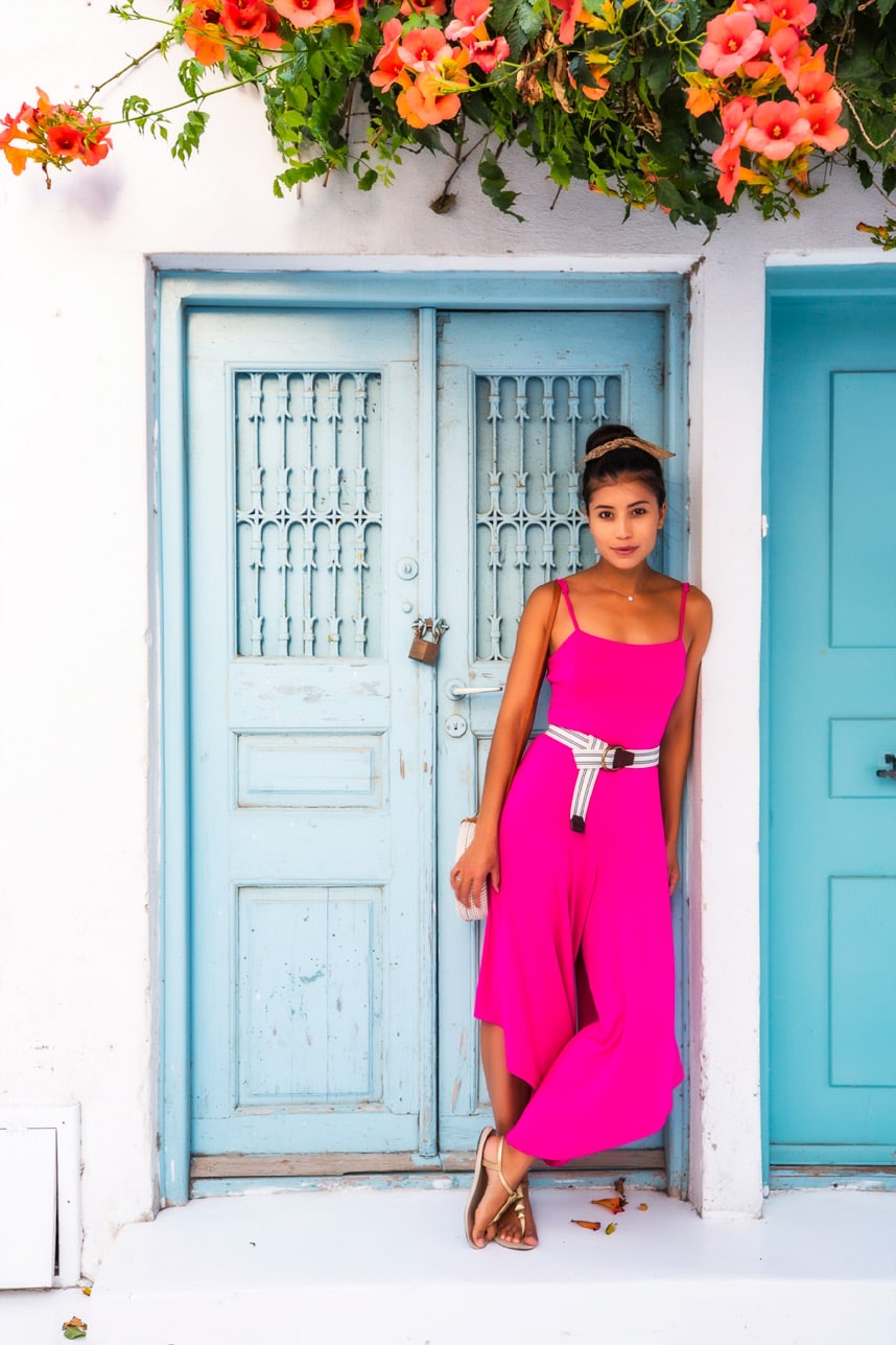 pink jumpsuit outfit - Achieve Stylish Summer Travel Outfits with This One Piece